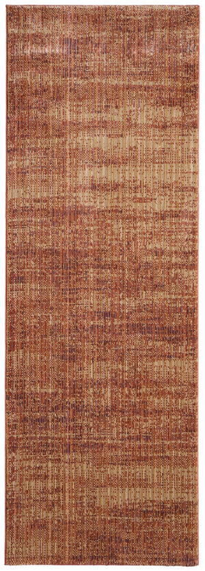Homeroots 5' Artistic Area Rug – Durable, Stain Resistant, Perfect For Kids & Pets – Ideal For Any Decor Style Brown,Red,Tan Polypropylene Blend 617115