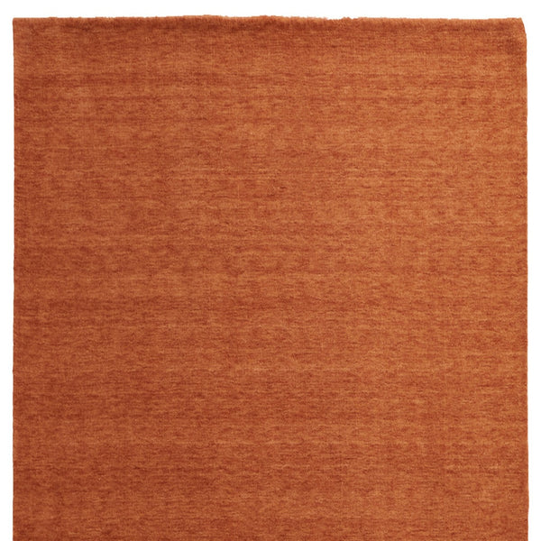 Homeroots 10' Hand Woven Round Rug – Unique Artisan Crafted Stain Resistant Wool Blend For Stylish Spaces Orange Wool Blend 617119