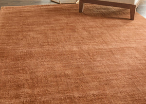 Homeroots 10' Hand Woven Round Rug – Unique Artisan Crafted Stain Resistant Wool Blend For Stylish Spaces Orange Wool Blend 617119