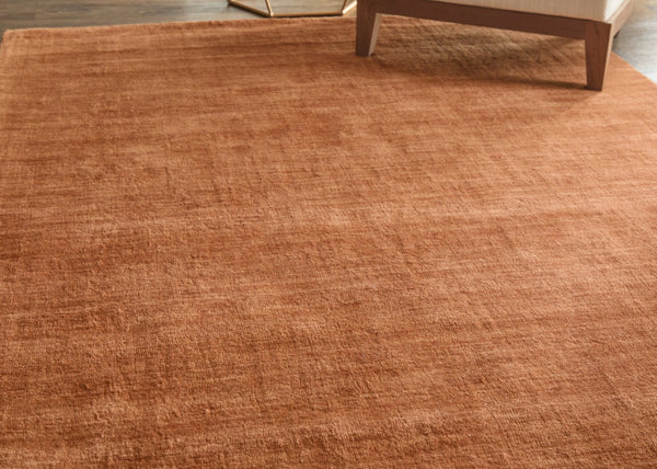 Homeroots 10' Hand Woven Round Rug – Unique Artisan Crafted Stain Resistant Wool Blend For Stylish Spaces Orange Wool Blend 617119