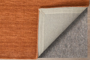 Homeroots 10' Hand Woven Round Rug – Unique Artisan Crafted Stain Resistant Wool Blend For Stylish Spaces Orange Wool Blend 617119