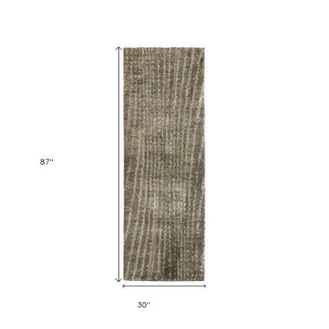 Homeroots 10' Stylish Abstract Area Rug - Durable, Stain Resistant & Perfect For Homes With Kids And Pets! Green,Tan Polypropylene Blend 617120