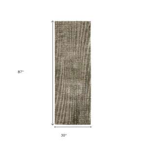 Homeroots 10' Stylish Abstract Area Rug - Durable, Stain Resistant & Perfect For Homes With Kids And Pets! Green,Tan Polypropylene Blend 617120