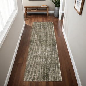 Homeroots 10' Stylish Abstract Area Rug - Durable, Stain Resistant & Perfect For Homes With Kids And Pets! Green,Tan Polypropylene Blend 617120