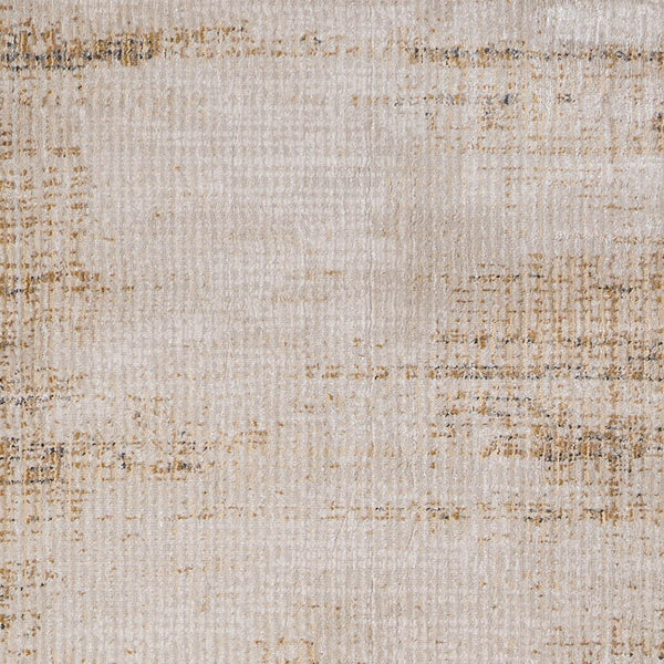 Homeroots 8' Abstract Distressed Runner Rug In Ivory, Brown & Tan - Stain Resistant, Durable & Stylish Accent Ivory,Brown,Tan Polypropylene Blend 617123