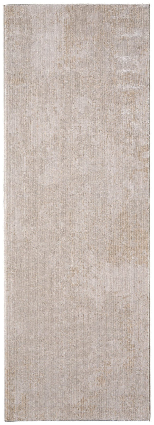 HomeRoots 8' Modern Abstract Runner Rug in Gray, Ivory & Brown - Stylish, Durable & Stain-Resistant Design 617127