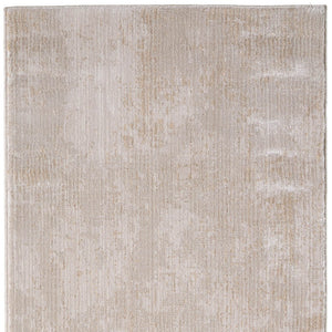 Homeroots 8' Abstract Runner Rug – Durable, Stain-resistant Design For Hallways And High-traffic Areas Gray,Ivory,Brown Polypropylene Blend 617127