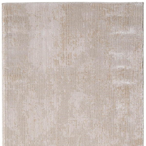 Homeroots 8' Abstract Runner Rug – Durable, Stain-resistant Design For Hallways And High-traffic Areas Gray,Ivory,Brown Polypropylene Blend 617127