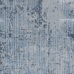 Homeroots 8' Abstract Runner Rug – Durable, Stain-resistant Design For Hallways And High-traffic Areas Blue,Black Polypropylene Blend 617131