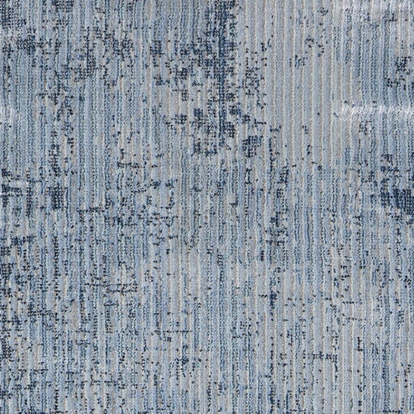 Homeroots 8' Abstract Runner Rug – Durable, Stain-resistant Design For Hallways And High-traffic Areas Blue,Black Polypropylene Blend 617131