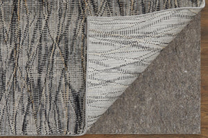 Homeroots 8' Abstract Runner Rug – Durable, Stain-resistant Design Perfect For High-traffic Areas And Kids! Gray,Ivory,Tan Polypropylene Blend 617135