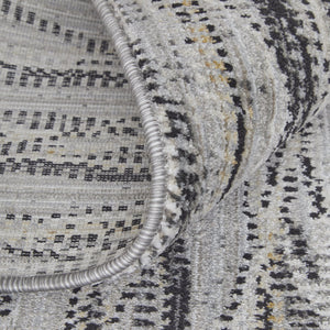 Homeroots 8' Abstract Runner Rug – Durable, Stain-resistant Design Perfect For High-traffic Areas And Kids! Gray,Ivory,Tan Polypropylene Blend 617135