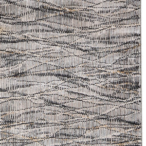 Homeroots 8' Abstract Runner Rug – Durable, Stain-resistant Design Perfect For High-traffic Areas And Kids! Gray,Ivory,Tan Polypropylene Blend 617135