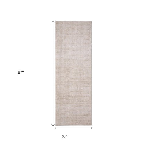 Homeroots 5' Artistic Area Rug – Durable, Stain Resistant, Perfect For Kids & Pets – Ideal For Any Decor Style Ivory,Silver Polypropylene Blend 617139