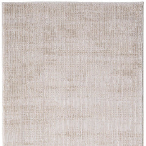 Homeroots 5' Artistic Area Rug – Durable, Stain Resistant, Perfect For Kids & Pets – Ideal For Any Decor Style Ivory,Silver Polypropylene Blend 617139