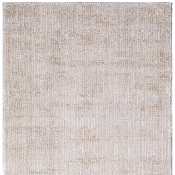 Homeroots 5' Artistic Area Rug – Durable, Stain Resistant, Perfect For Kids & Pets – Ideal For Any Decor Style Ivory,Silver Polypropylene Blend 617139