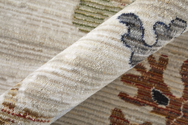 Homeroots 8' Ivory Red And Blue Floral Runner Rug - Stain Resistant, Durable, Bohemian Style For Hallways & More Ivory,Red,Blue Polypropylene Blend 617140