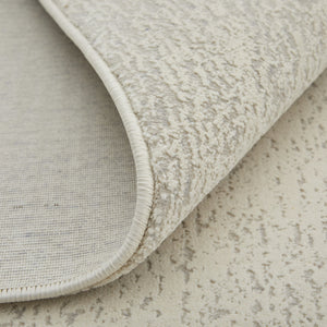 Homeroots 8' Abstract Runner Rug In Ivory, Blue & Brown - Durable, Stain-resistant, Perfect For High Traffic Areas Ivory,Blue,Brown Polypropylene Blend 617141