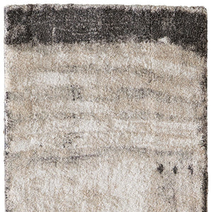 Homeroots 10' X 13' Abstract Distressed Area Rug - Durable, Stain-resistant, Perfect For Homes With Kids & Pets Gray,Ivory,Taupe Polypropylene Blend 617142