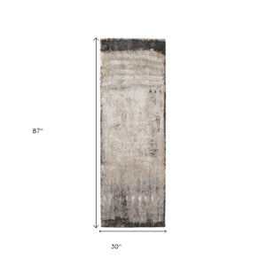 Homeroots 10' X 13' Abstract Distressed Area Rug - Durable, Stain-resistant, Perfect For Homes With Kids & Pets Gray,Ivory,Taupe Polypropylene Blend 617142