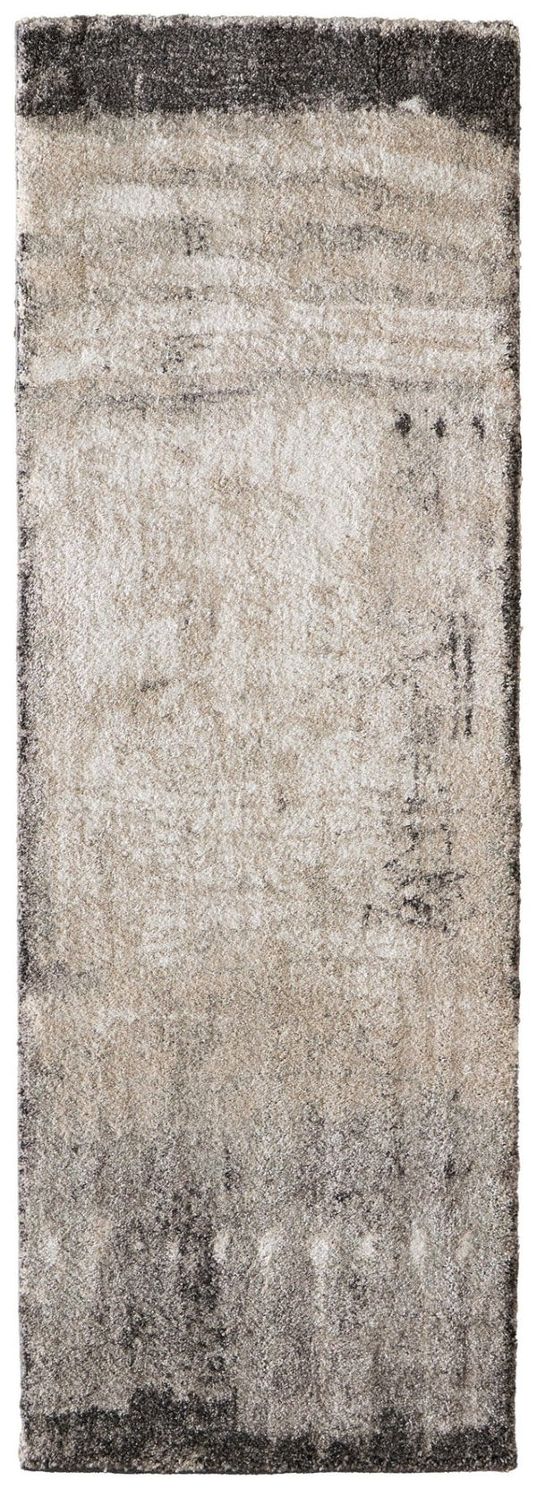 HomeRoots 10' Gray Ivory and Taupe Abstract Distressed Area Rug - Soft, Stylish, and Perfect for Any Space 8' Runner 617142