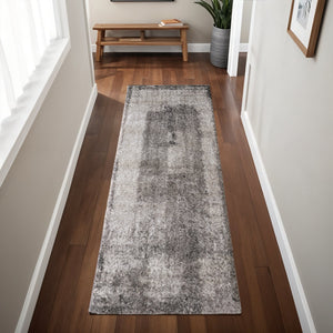 Homeroots 10' Distressed Abstract Area Rug - Durable, Stain-resistant Design For Stylish Home Décor And Comfort Gray,Black,Taupe Polypropylene Blend 617144