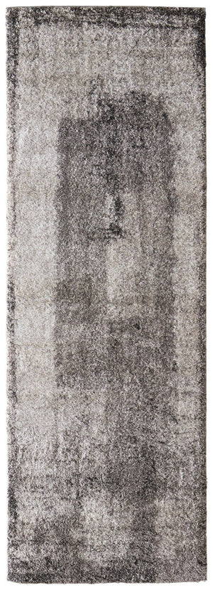 HomeRoots 10' Gray Black and Taupe Abstract Distressed Area Rug - Modern Industrial Chic for Large Spaces 8' Runner 617144
