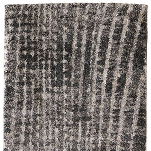 Homeroots 10' Stylish Abstract Area Rug - Durable, Stain Resistant & Perfect For Homes With Kids And Pets! Black,Gray,Ivory Polypropylene Blend 617147