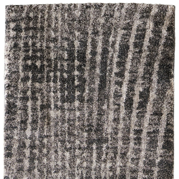 Homeroots 10' Stylish Abstract Area Rug - Durable, Stain Resistant & Perfect For Homes With Kids And Pets! Black,Gray,Ivory Polypropylene Blend 617147