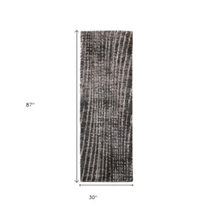 Homeroots 10' Stylish Abstract Area Rug - Durable, Stain Resistant & Perfect For Homes With Kids And Pets! Black,Gray,Ivory Polypropylene Blend 617147