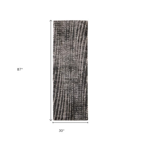 Homeroots 10' Stylish Abstract Area Rug - Durable, Stain Resistant & Perfect For Homes With Kids And Pets! Black,Gray,Ivory Polypropylene Blend 617147