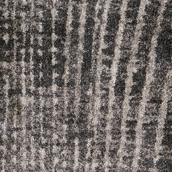 Homeroots 10' Stylish Abstract Area Rug - Durable, Stain Resistant & Perfect For Homes With Kids And Pets! Black,Gray,Ivory Polypropylene Blend 617147