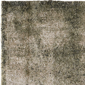 Homeroots 10' Distressed Abstract Area Rug - Durable, Stain-resistant Design For Stylish Home Décor And Comfort Green,Tan Polypropylene Blend 617150