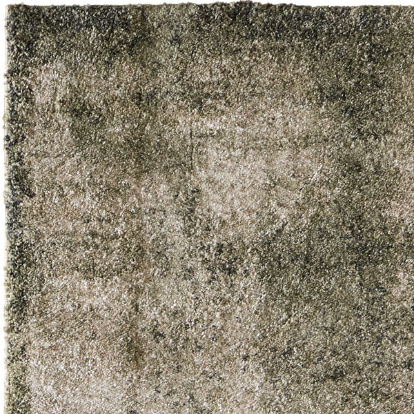 Homeroots 10' Distressed Abstract Area Rug - Durable, Stain-resistant Design For Stylish Home Décor And Comfort Green,Tan Polypropylene Blend 617150