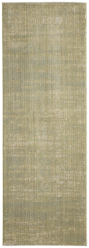 Homeroots 5' Artistic Area Rug – Durable, Stain Resistant, Perfect For Kids & Pets – Ideal For Any Decor Style Green,Tan Polypropylene Blend 617151