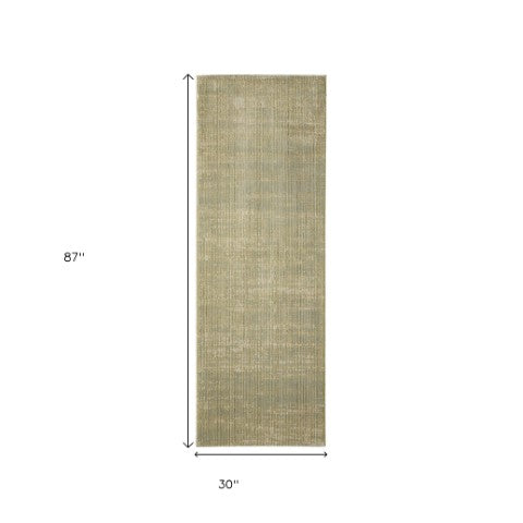 Homeroots 5' Artistic Area Rug – Durable, Stain Resistant, Perfect For Kids & Pets – Ideal For Any Decor Style Green,Tan Polypropylene Blend 617151
