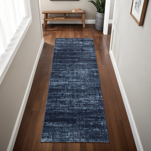 Homeroots 5' Artistic Area Rug – Durable, Stain Resistant, Perfect For Kids & Pets – Ideal For Any Decor Style Blue,Black Polypropylene Blend 617153