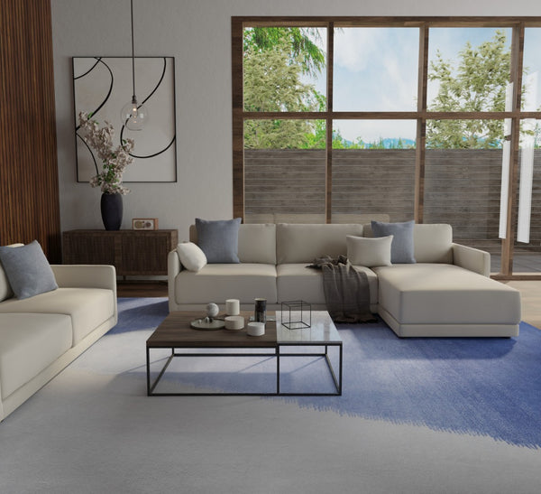 Homeroots 10' Hand Tufted Geometric Area Rug – Artisan Crafted, Stain Resistant, Perfect For Kids And Pets! Blue,Gray Wool Blend 617154