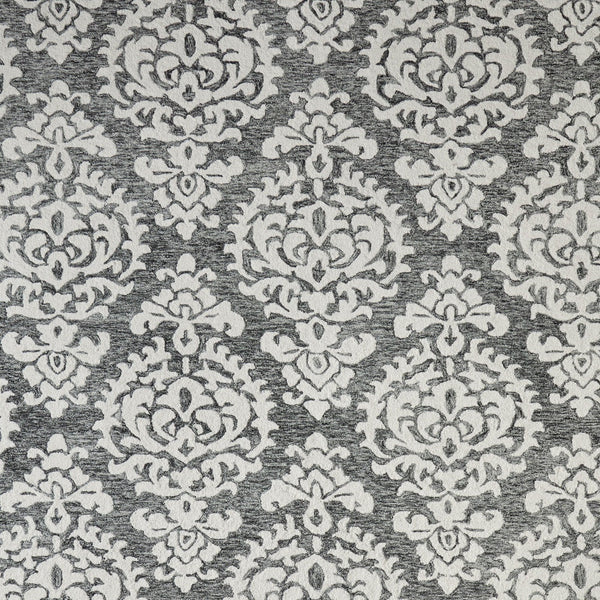 Homeroots 10' Hand Tufted Floral Area Rug - Luxurious Wool Blend, Stain Resistant, Perfect For Family Spaces Gray,Ivory,Black Wool Blend 617156