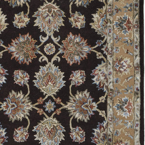 Homeroots 5' X 8' Floral Hand Tufted Area Rug - Unique Wool Blend For Warmth, Style & Noise Reduction In Your Home Brown,Tan,Orange Wool Blend 617163