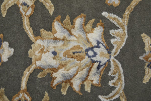 Homeroots 5' X 8' Hand-tufted Floral Area Rug - Artisan-crafted Wool Blend For Cozy, Stylish Home Decor Taupe,Tan,Ivory Wool Blend 617171