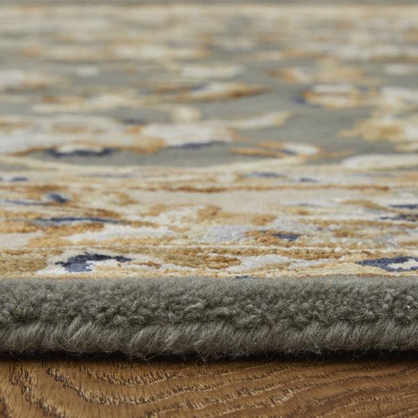 Homeroots 5' X 8' Hand-tufted Floral Area Rug - Artisan-crafted Wool Blend For Cozy, Stylish Home Decor Taupe,Tan,Ivory Wool Blend 617171