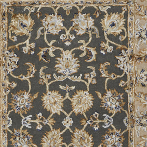 Homeroots 5' X 8' Hand-tufted Floral Area Rug - Artisan-crafted Wool Blend For Cozy, Stylish Home Decor Taupe,Tan,Ivory Wool Blend 617171