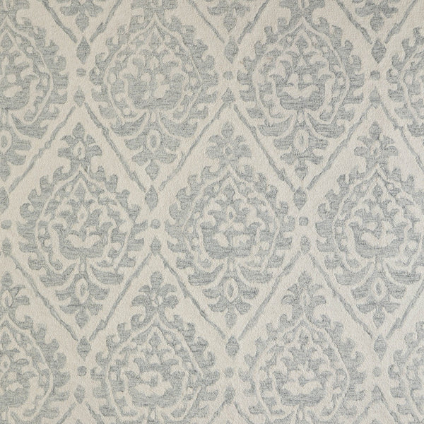 Homeroots 10' Hand Tufted Floral Area Rug - Stain Resistant, Unique Wool Blend Design For Modern Spaces Ivory,Gray Wool Blend 617172