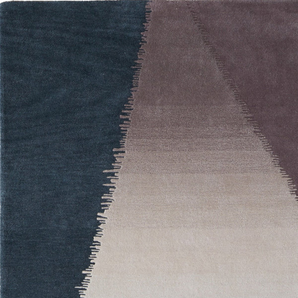 Homeroots 10' Hand Tufted Geometric Area Rug – Artisan Crafted, Stain Resistant, Perfect For Kids And Pets! Taupe,Blue,Tan Wool Blend 617175