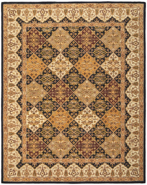 HomeRoots 8' Modern Hand-Tufted Geometric Area Rug in Gold, Tan & Black - Durable, Stylish, and Cozy Home Accent 617177