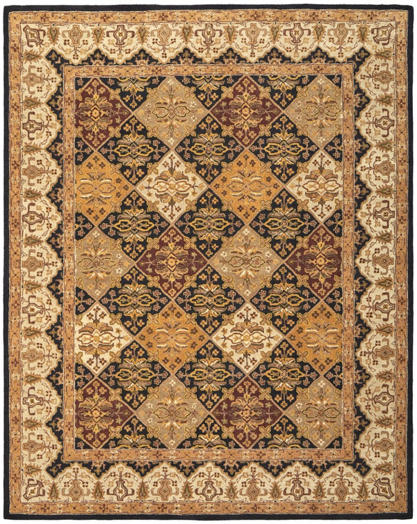 HomeRoots 8' Modern Hand-Tufted Geometric Area Rug in Gold, Tan & Black - Durable, Stylish, and Cozy Home Accent 617177