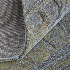 Homeroots 10' Hand-tufted Abstract Area Rug – Unique Artisan Craftsmanship For Cozy, Stylish Home Décor Blue,Green,Gray Wool Blend 617178