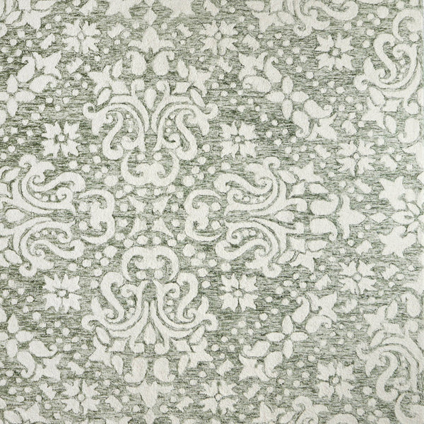 Homeroots 10' Stunning Floral Hand-tufted Area Rug – Unique Wool Blend For Comfort, Style & Stain Resistance Ivory,Green Wool Blend 617180