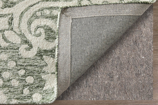 Homeroots 10' Stunning Floral Hand-tufted Area Rug – Unique Wool Blend For Comfort, Style & Stain Resistance Ivory,Green Wool Blend 617180